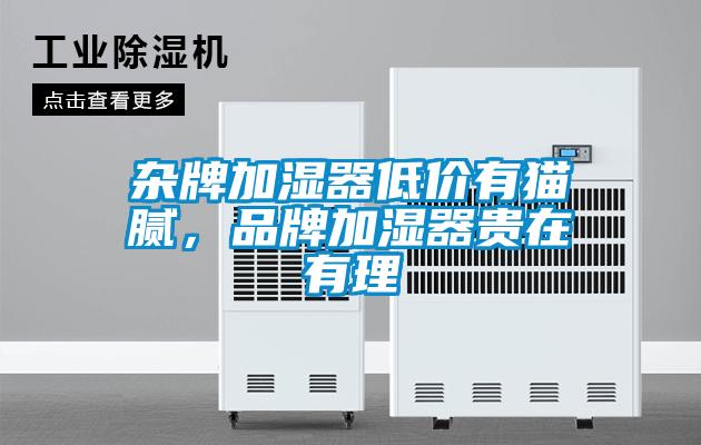 雜牌加濕器低價有貓膩，品牌加濕器貴在有理