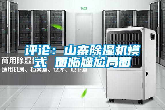 評論:山寨除濕機模式 面臨尷尬局面