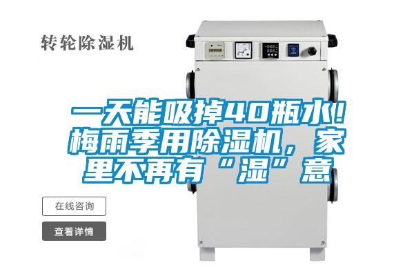一天能吸掉40瓶水！梅雨季用除濕機，家里不再有“濕”意