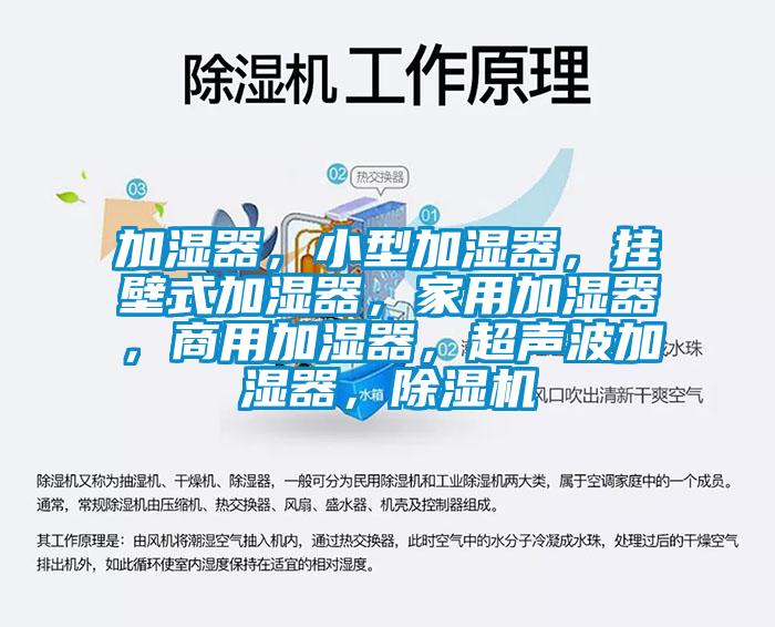 加濕器，小型加濕器，掛壁式加濕器，家用加濕器，商用加濕器，超聲波加濕器，除濕機