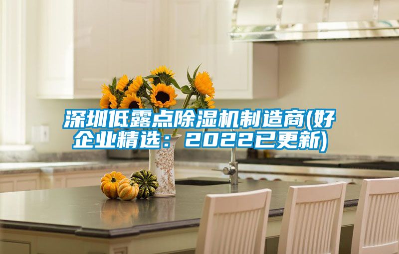 深圳低露點除濕機(jī)制造商(好企業(yè)精選：2022已更新)