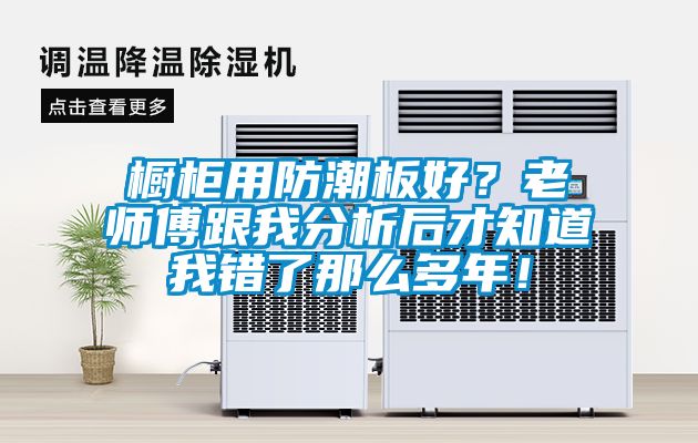 櫥柜用防潮板好？老師傅跟我分析后才知道我錯了那么多年！