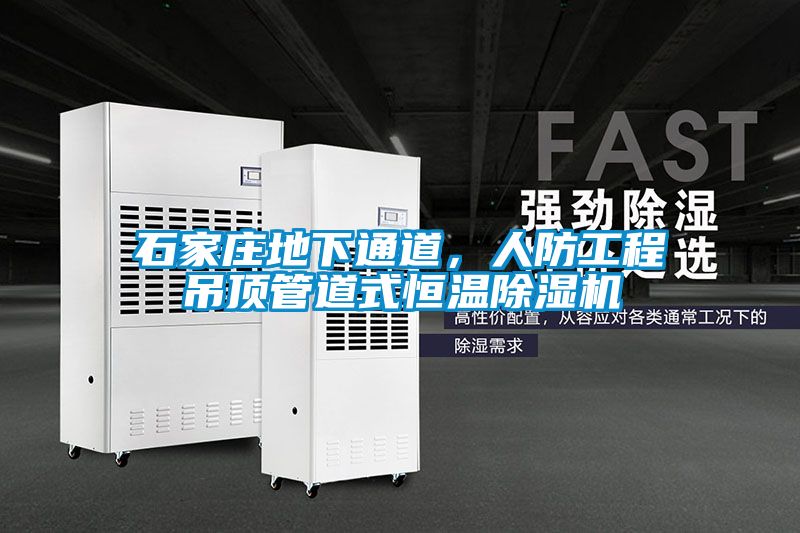 石家莊地下通道，人防工程吊頂管道式恒溫除濕機(jī)