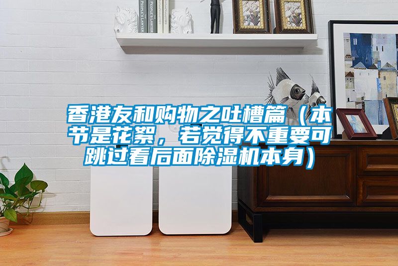 香港友和購物之吐槽篇（本節(jié)是花絮，若覺得不重要可跳過看后面除濕機本身）